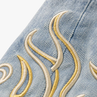 Nite Fury Embroidered Flame Logo Jeans