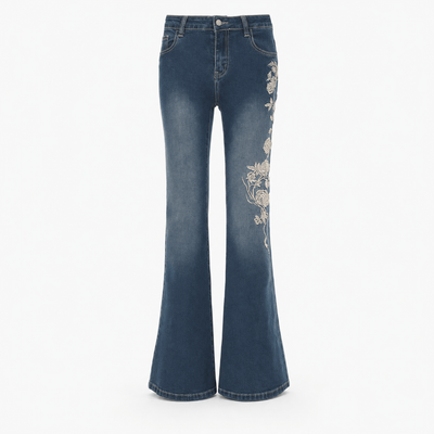 Nite Fury XXS Embroidered Jeans Floral Style