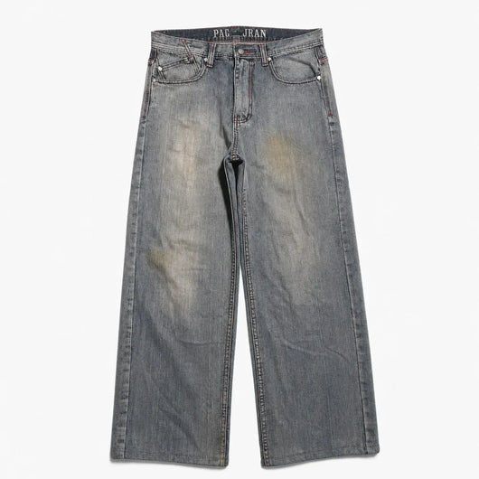 Nite Fury S Embroidered Jeans Skull Grunge