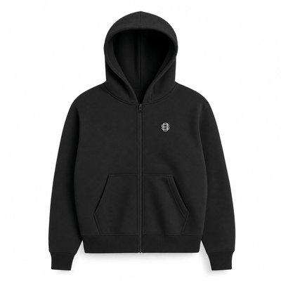 Nite Fury Black Top / XS Embroidered Logo Zip Hoodie