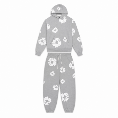 Nite Fury Grey / XS Floral Print Tracksuit Streetwear