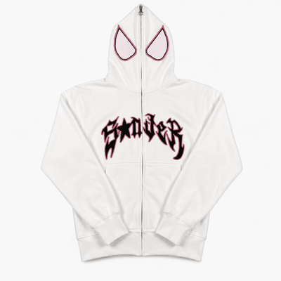 Nite Fury White / S Full Zip Hoodie Spider