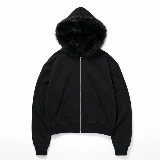 Nite Fury Black / XS Furry Hooded Zip Hoodie