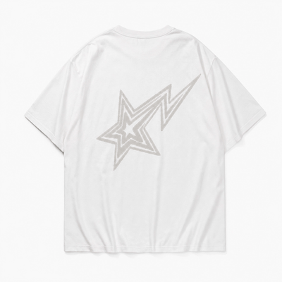 Nite Fury White / XXS Graphic T Shirt Star Print