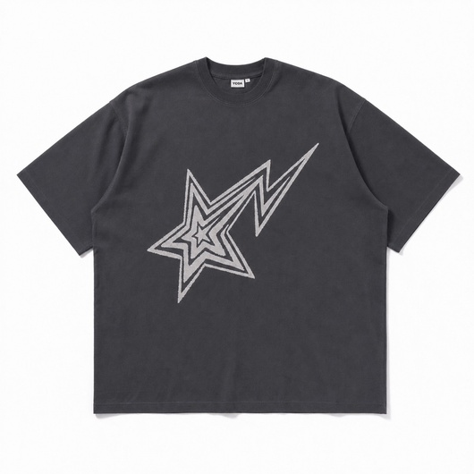 Nite Fury Gray / XXS Graphic T Shirt Star Print