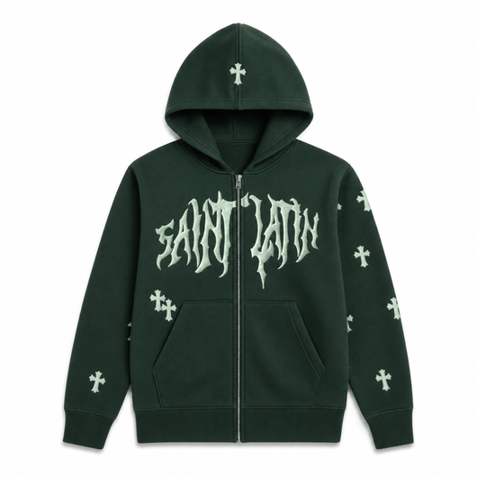 Nite Fury Green / XS Grunge Distressed Oversized Jacket