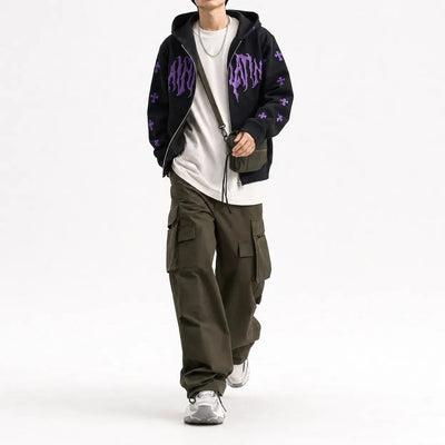 Nite Fury Grunge Distressed Oversized Jacket