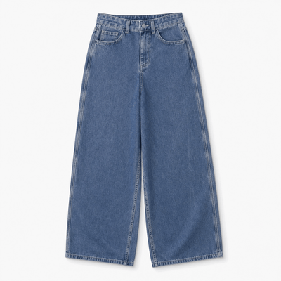 Nite Fury Navy / S High Waisted Baggy Jeans