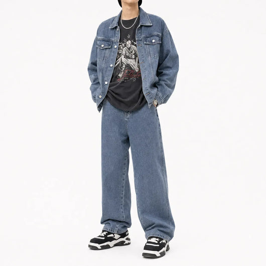 Nite Fury High Waisted Baggy Jeans