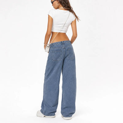 Nite Fury High Waisted Baggy Jeans