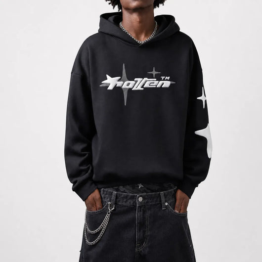 Nite Fury Hoodie Puff Print Star Sleeve