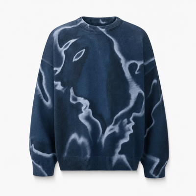 Nite Fury Blue / M Knitted Jumper Drip Streetwear
