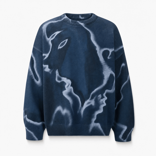 Nite Fury Blue / M Knitted Jumper Drip Streetwear