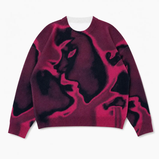 Nite Fury Red / M Knitted Jumper Drip Streetwear