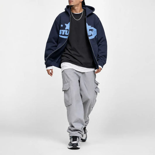 Nite Fury Loose Fit Full Zip Hoodie