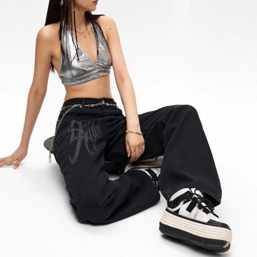 Nite Fury Loose Fit Graffiti Jeans