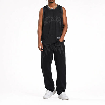 Nite Fury Loose Fit Graffiti Jeans