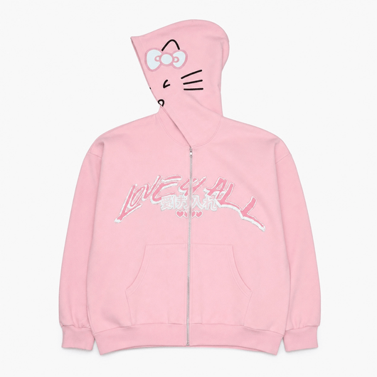 Nite Fury Pink / S Oversized Hoodie Graphic Print