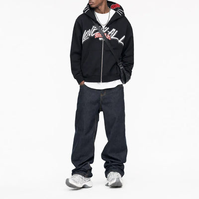 Nite Fury Oversized Hoodie Graphic Print