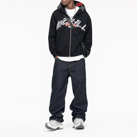 Nite Fury Oversized Hoodie Graphic Print