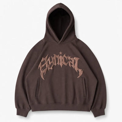 Nite Fury Brown / M Oversized Streetwear Graphic Hoodie