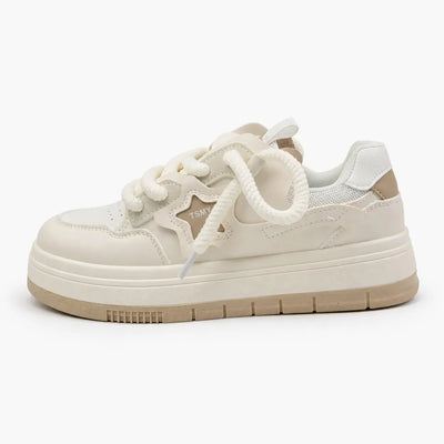Nite Fury Beige / 35 Platform Chunky Lace Up Shoes