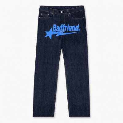 Nite Fury Black & Blue / S Printed Wide Leg Jeans