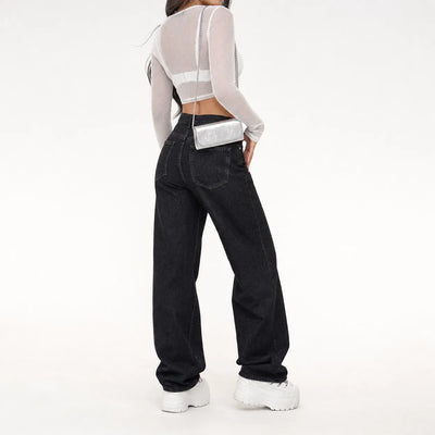 Nite Fury Printed Wide Leg Jeans