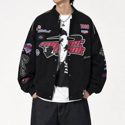Nite Fury Racing Bomber Jacket Y2K Patches