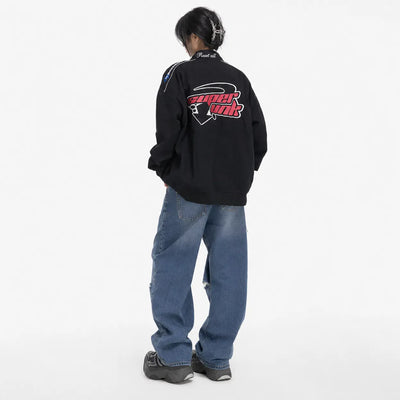 Nite Fury Racing Bomber Jacket Y2K Patches