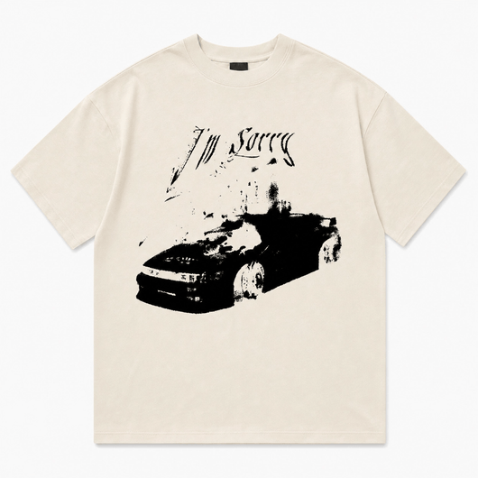 Nite Fury Beige / S Racing Style Graphic T Shirt