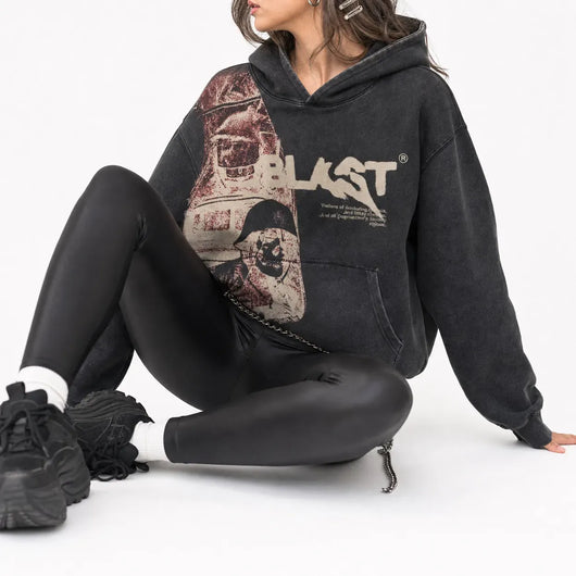 Nite Fury Retro Relaxed Zip Hoodie