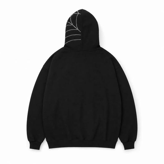 Nite Fury Rhinestone Cross Embroidered Hoodie