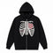 Skeleton Heart Zip Hoodie