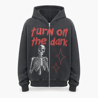 Nite Fury S Skeleton Zip Hoodie Streetwear