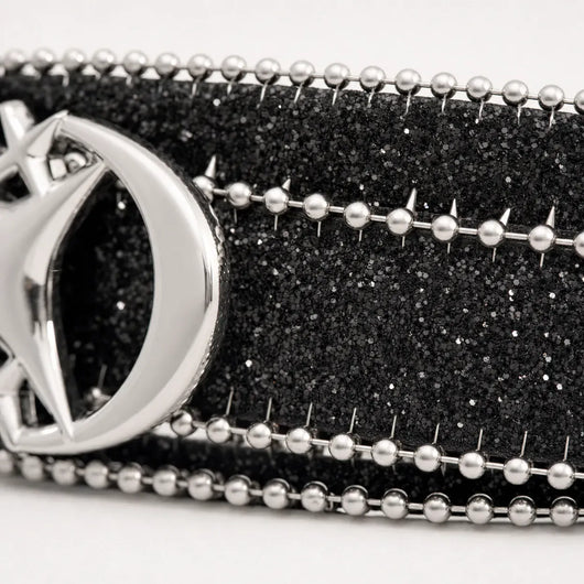 Nite Fury Star Buckle Studded Belt