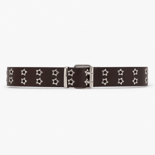 Nite Fury Brown Studded Metal Punk Belt
