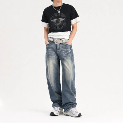 Nite Fury Vintage Washed Baggy Jeans