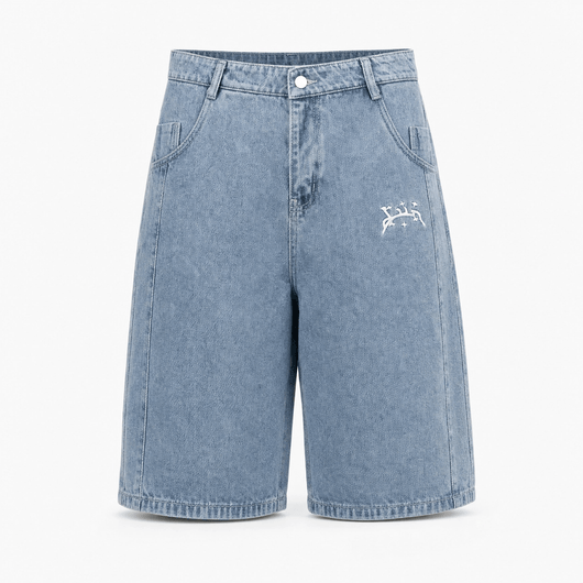 Nite Fury Light Blue / M Wide Leg Baggy Shorts