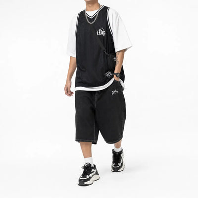 Nite Fury Wide Leg Baggy Shorts