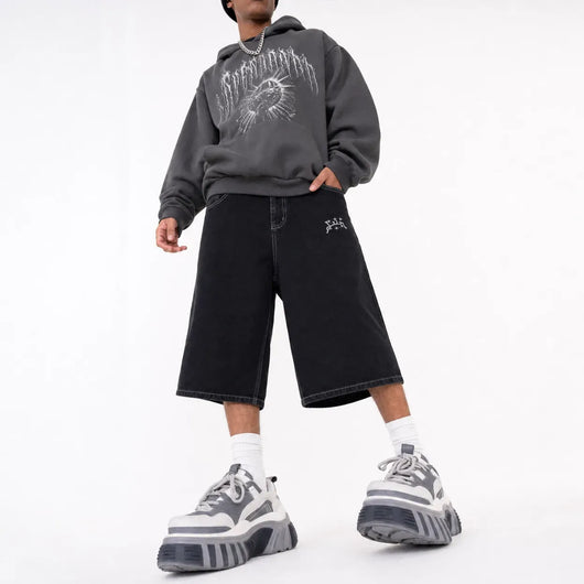 Nite Fury Wide Leg Baggy Shorts