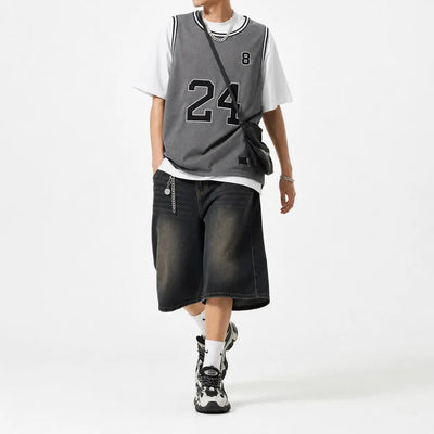 Nite Fury Wide Leg Cropped Baggy Shorts