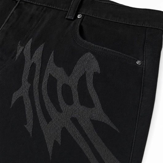 Nite Fury Wide Leg Graphic Jeans