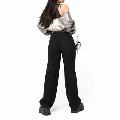 Nite Fury Wide Leg Graphic Jeans