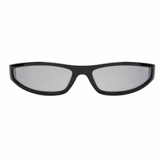 Nite Fury Black & silver Wrap Around Sport Sunglasses