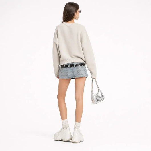 Nite Fury Y2K Oversized Knitted Retro Jumper