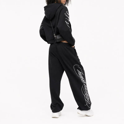 Nite Fury Zip Hoodie Calligraphy Script