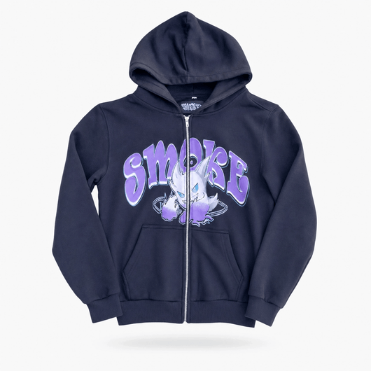 Nite Fury Purple / S Zip Up Hoodie Graphic Print