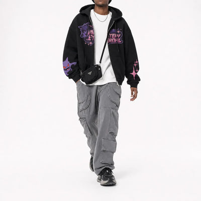 Nite Fury Zip Up Hoodie Graphic Print