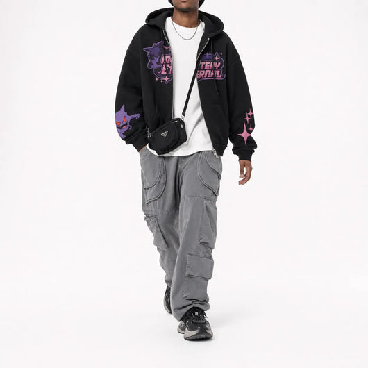 Nite Fury Zip Up Hoodie Graphic Print